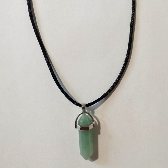Aventurine & Nylon Cord Necklace - Picture 1 of 3